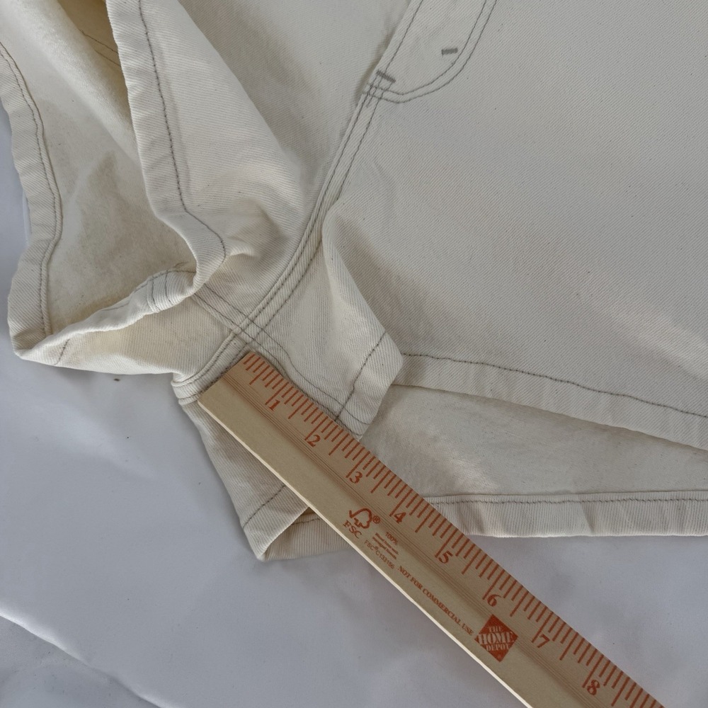 Abercrombie & Fitch Sz 35/20 The Mom Short Ivory High Rise Curve Love 2.5 Inseam - Picture 7 of 7